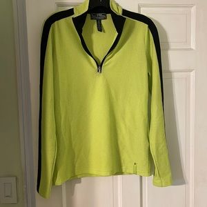 L-RL Lauren Active. Ralph Lauren. Size M. Lime active wear long sleeve pullover